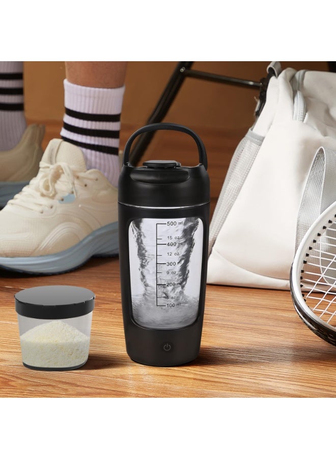 Electric Protein Shaker, 650ml, Electric Protein Shaker Blender USB C Rechargeable Protein Shaker Cups, Protein Shaker Bottle with Storage Compartment for Protein Smoothies (Black) - Image 5