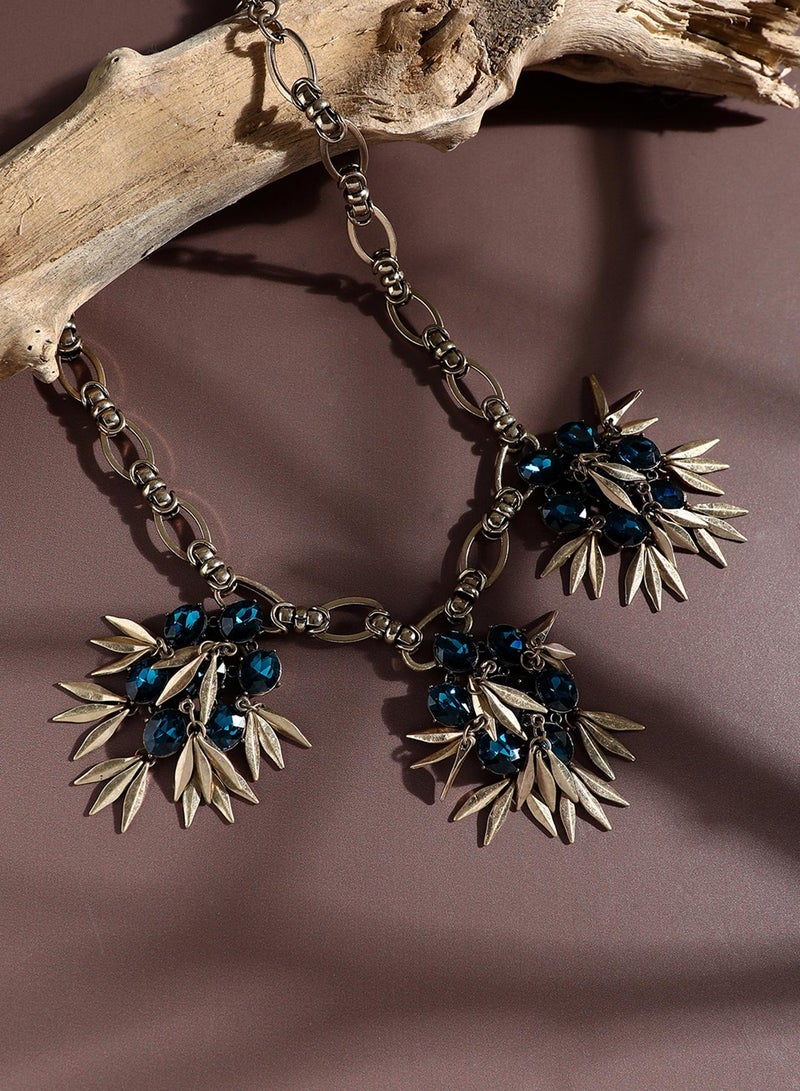 SOHI Designer Statement Stone Artificial Necklace Jewellery - Image 4