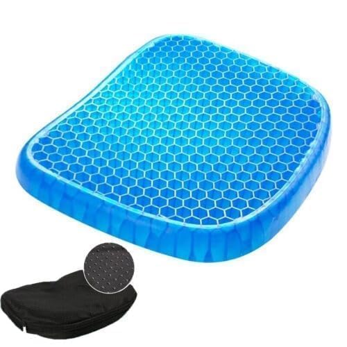 F4FIVE F4FIVE Egg Gel Seat Cushion Ergonomic Breathable Design Pressure Relief Sitter Tailbone Pain Sciatica Pain Back Pain Silicon Seater Cushion Chair Pad with NonSlip Cover for Home Pack of 1 - Image 1
