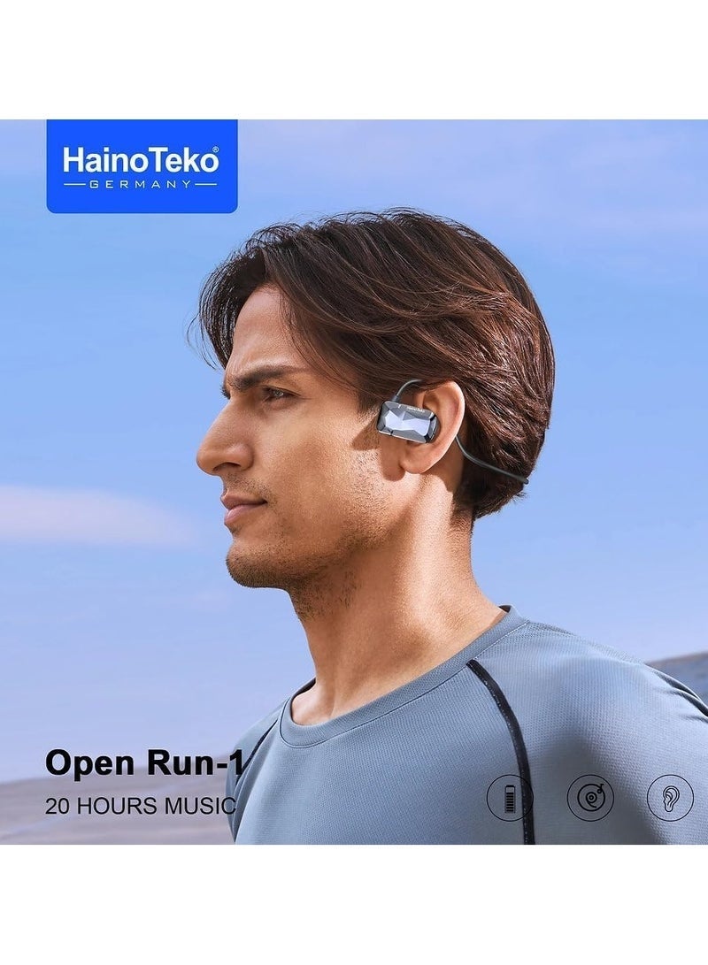 Haino Teko Open Run 1 Wireless Neckband Headphones | 20 Hours Playtime | Lightweight Sport Design for Men & Women | Sweat-Resistant Bluetooth Earphones with Clear Calls & Deep Bass - Image 3