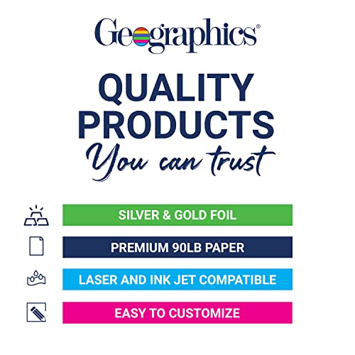 Geographics Stars & Swirls Design Paper, Letter Size, White, 40 Sheets - Image 5