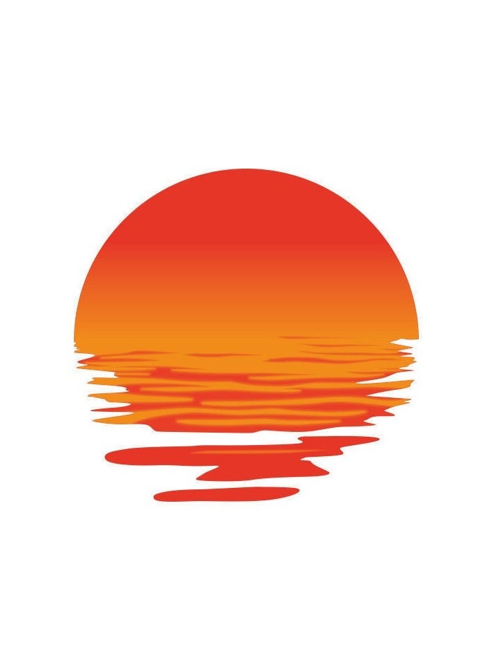 Sunset-Themed Waterproof Decal Stickers (2-Pack) – For Cars/Motorcycles/Laptops/Skateboards/Bikes/Windows/Fuel Tanks & DIY Customization - Image 1