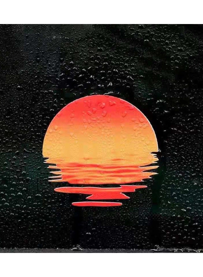 Sunset-Themed Waterproof Decal Stickers (2-Pack) – For Cars/Motorcycles/Laptops/Skateboards/Bikes/Windows/Fuel Tanks & DIY Customization - Image 4