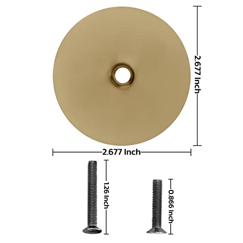 NU-SET Lock | Steel Plate Door Hole Cover | Door Lock Hole Cover with Brass Finish | Home Improvement & Door Hardware (Brass) - Image 2