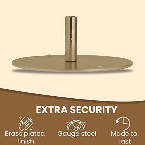NU-SET Lock | Steel Plate Door Hole Cover | Door Lock Hole Cover with Brass Finish | Home Improvement & Door Hardware (Brass) - Image 4