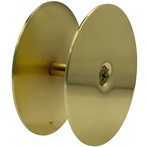 NU-SET Lock | Steel Plate Door Hole Cover | Door Lock Hole Cover with Brass Finish | Home Improvement & Door Hardware (Brass) - Image 1