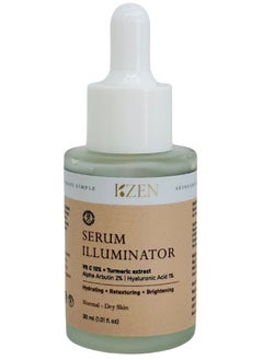 Serum Illuminator with Vitamin C 10%, Turmeric extract, Hyaluronic Acid 1%, Alpha Arbutin 2%, Licorice, Gotu Kola | Hydrating, Retexturing and Brightening | Free from Artificial fragrance, Paraben and Sulphate - 30 ml (1.1 fl oz)