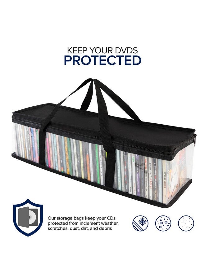 Stock Your Home CD Storage Bags (6 Pack) - Transparent PVC Media Storage - Water Resistant CD Holder Case with Handles - Clear Plastic Carrying Game Bag Storage for CDs, Albums, Video Games, Books - Stock Your Home - Image 5