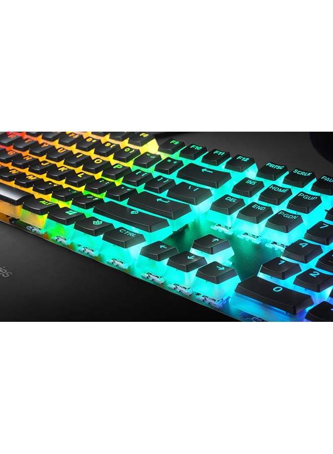 steelseries PrismCaps – Double Shot Pudding-style Keycaps – Durable PBT Thermoplastic – Compatible with Most Mechanical Keyboards – MX Stems – Black (US Layout) - Image 3