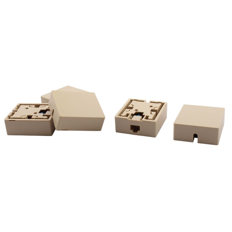 uxcell RJ45 8P8C Cat5 Ethernet Network Cable Wall Surface Mount Connector Box 5 Pcs - Image 5