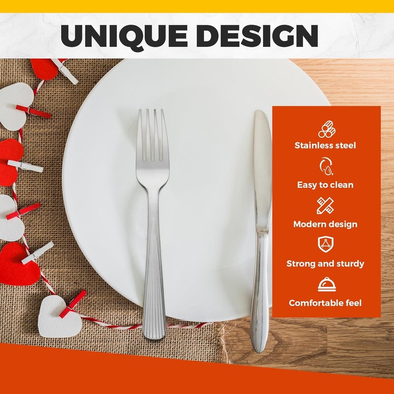 Minatee 100 Pieces Dinner Forks Bulk Set 69 Inches Stainless Steel Metal Forks Flatware Fork Silverware Salad Forks Table Fork Mirror Polished for Home Restaurant Eating Kitchen Utensils - Image 3