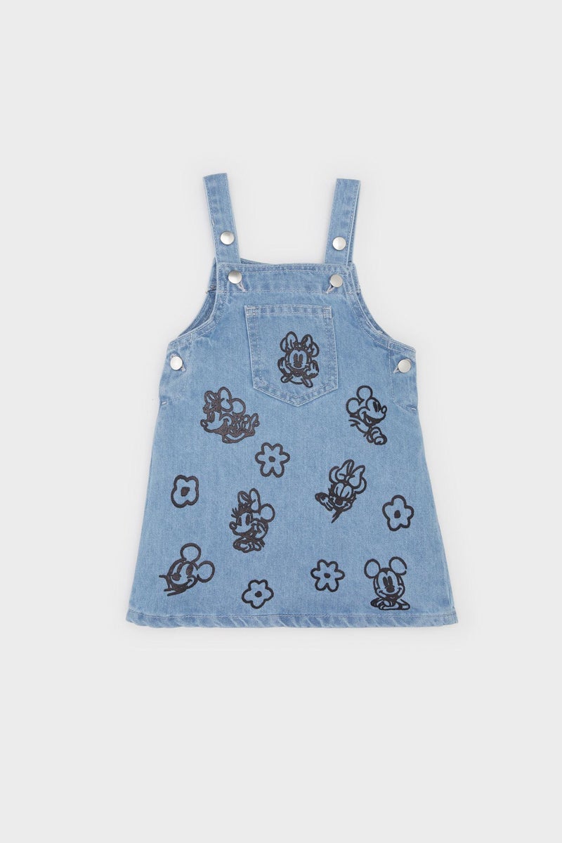 DeFacto Blue BabyGirl Baby Girl Disney Mickey & Minnie Denim Dress Casual - Image 3