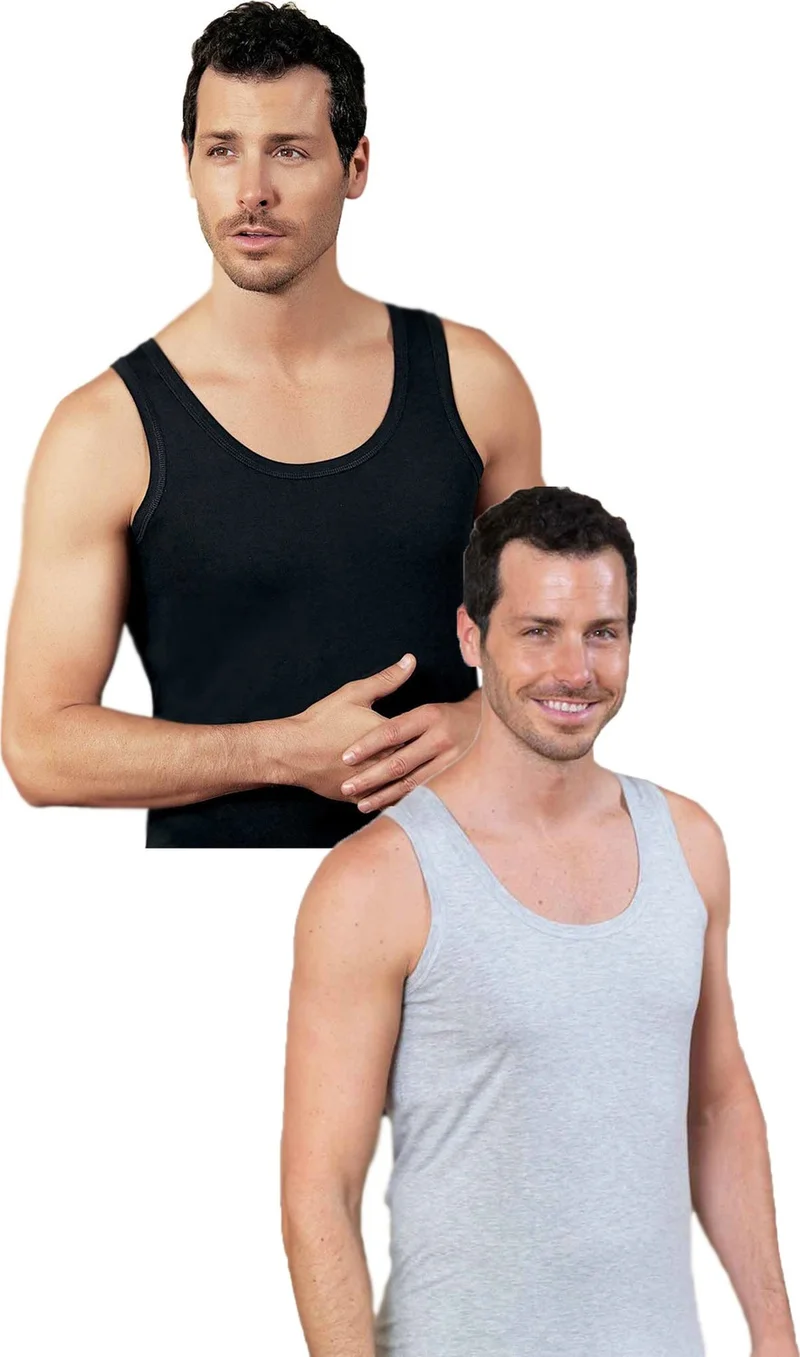 Şahinler 6 Pack Men's Undershirt with Suspender Cotton - E002 - E005