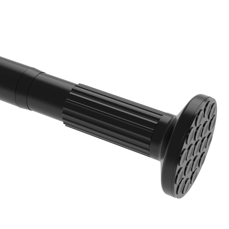 Tension Curtain Rod 51126 InchSpring Closet Rod for Windows or Shower Easy to Install No Drilling No Rust for Bathroom Rod Diameter 126 Inches BlackUmimile