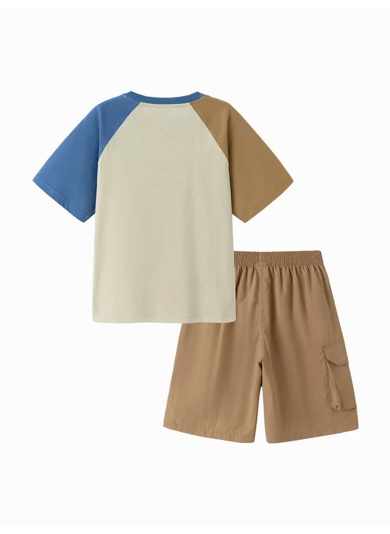 Balabala Kids boy Knit short sleeve suit