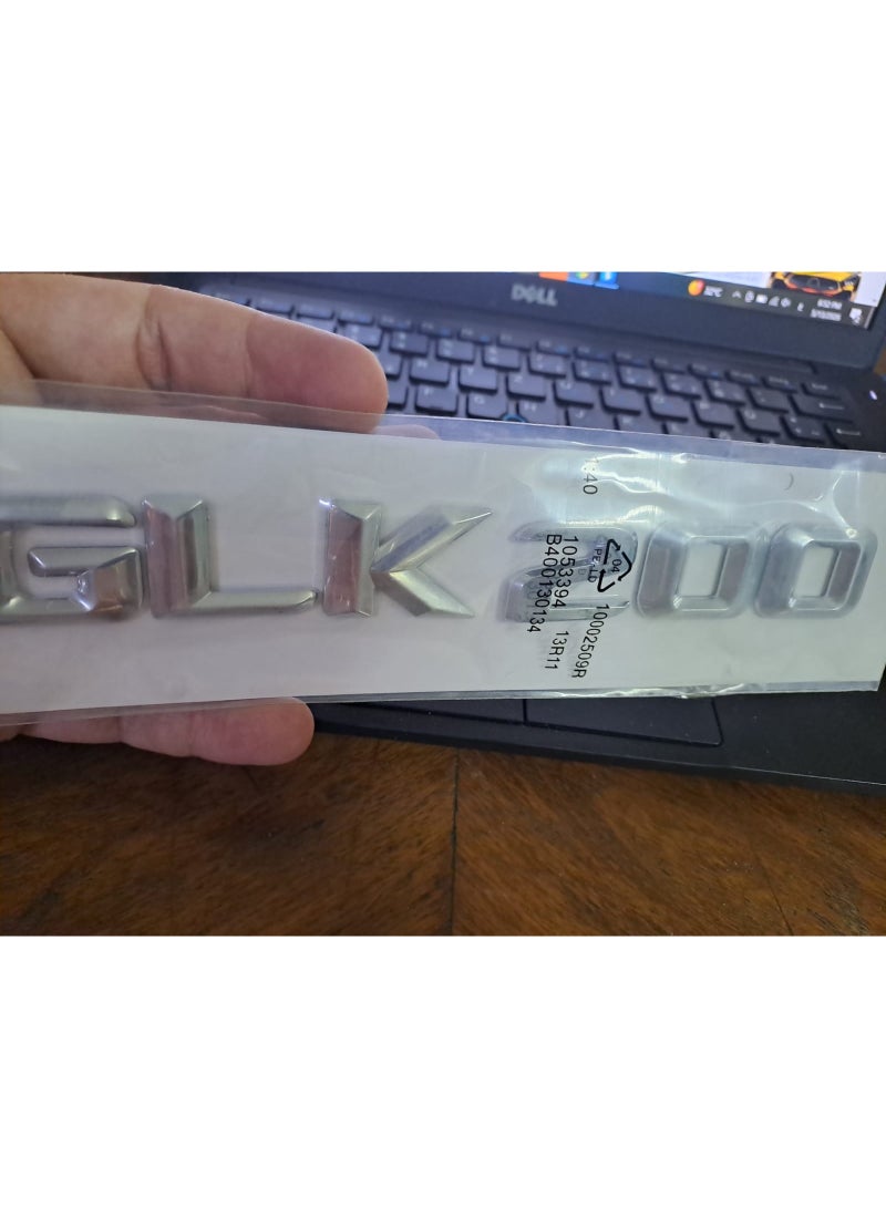 ملصق سيارة ، شارة بديل العلامة القديمة والتالفة او المفقودة (مناسب ومتوافق مع كلمة GLK200 - Image 2