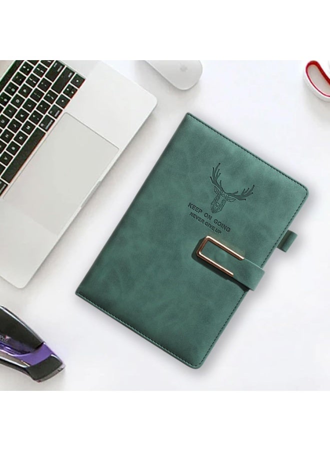 ديوتي مجلة فاخرة A5، غلاف مقوى، دفتر ملاحظات جلدي بتصميم رأس غزال، صفحات سميكة مسطرة للكتابة والتخطيط وتدوين اليوميات، فكرة هدية مثالية - Image 5