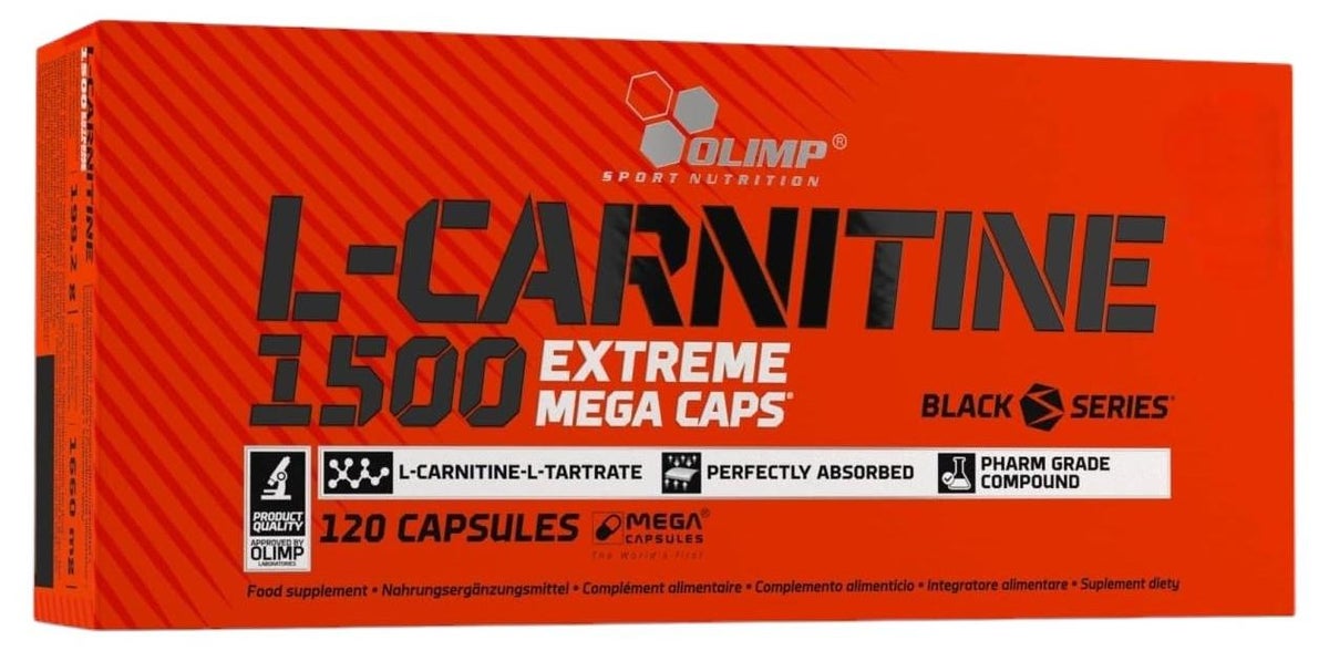 l carnitine mega caps L-Carnitine, Strength, 60 Quick Release Capsules (500 mg per Capsule) Olimp Nutrition L-Carnitine 1500 Extreme