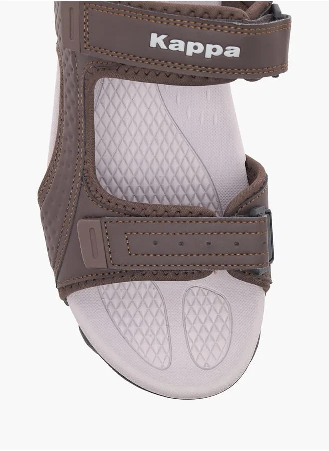 Kappa Men's Solid Sandals with Hook and Loop Closure