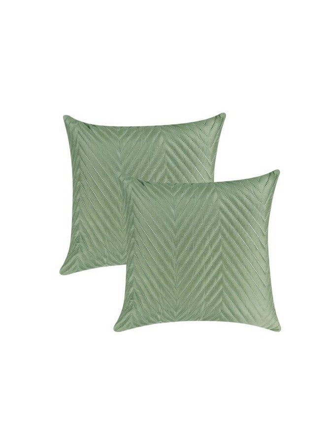 RD TREND أغطية وسائد ميكروفايبر فوق صوتية RD TREND، 40 × 40 سم/16 × 16 بوصة، مجموعة من 2، 250 TC، بسحاب خلفي (أخضر عسكري) - Image 4