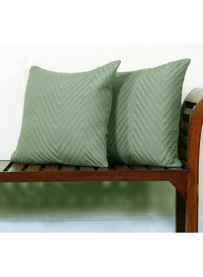 RD TREND أغطية وسائد ميكروفايبر فوق صوتية RD TREND، 40 × 40 سم/16 × 16 بوصة، مجموعة من 2، 250 TC، بسحاب خلفي (أخضر عسكري) - Image 1
