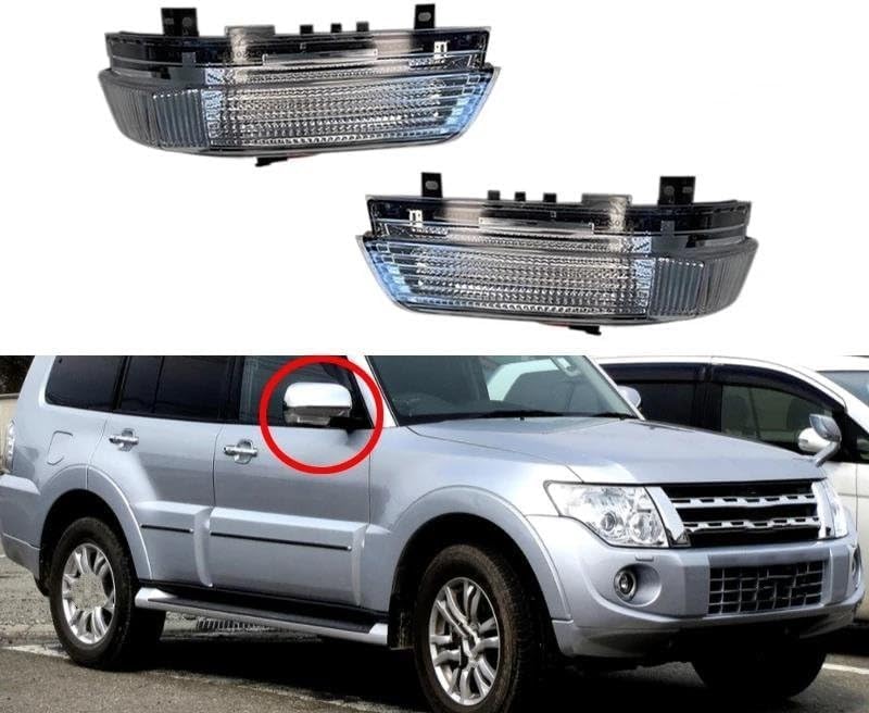 DEMULAX Rearview Mirror Turn Signal Light for Mitsubishi Pajero Montero Shogun
