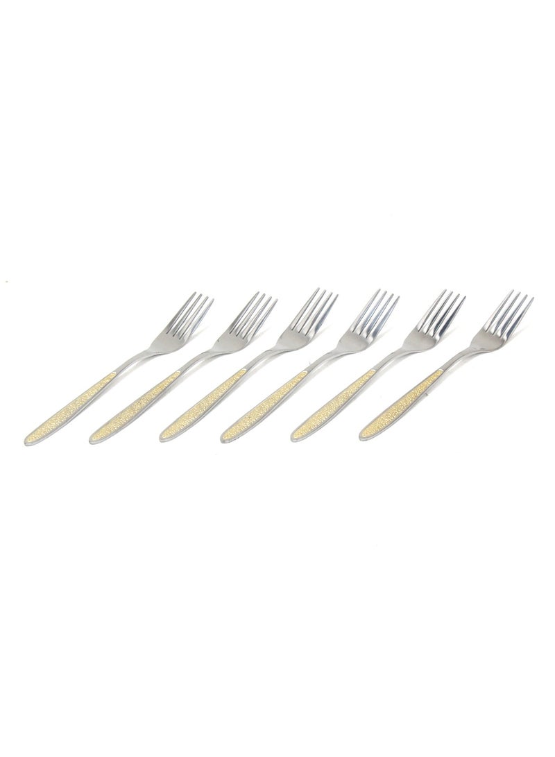 BLACKSTONE Set of 6 Stainless Steel Fork – 18.5cm Golden Design, Elegant and Durable Dining Utensil  - Image 5