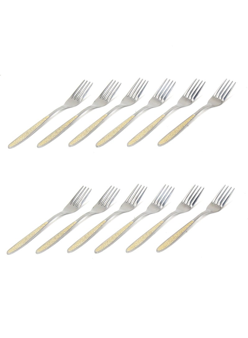 BLACKSTONE Set of 6 Stainless Steel Fork – 18.5cm Golden Design, Elegant and Durable Dining Utensil  - Image 4