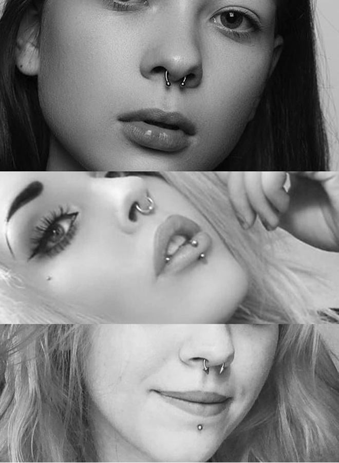 Cisyozi 16G Horseshoes Black Septum Jewelry Stainless Steel Horseshoe Septum Ring Nose Rings Hoop Helix Daith Cartilage Tragus Earrings Eyebrow Body Piercing Jewelry 6-14mm, Metal Crystal, - Image 5