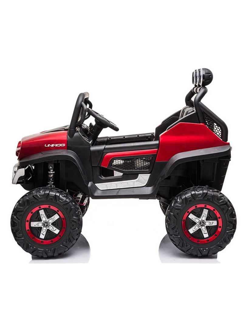 FACTUAL TOYS 12V MERCEDES BENZ UNIMOG JUNIOR RIDEON CAR - RED  - Image 2
