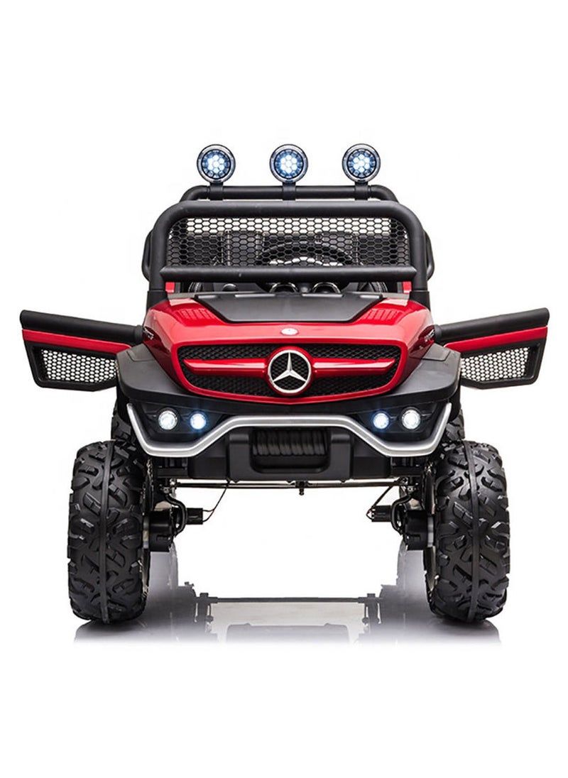 FACTUAL TOYS 12V MERCEDES BENZ UNIMOG JUNIOR RIDEON CAR - RED  - Image 4