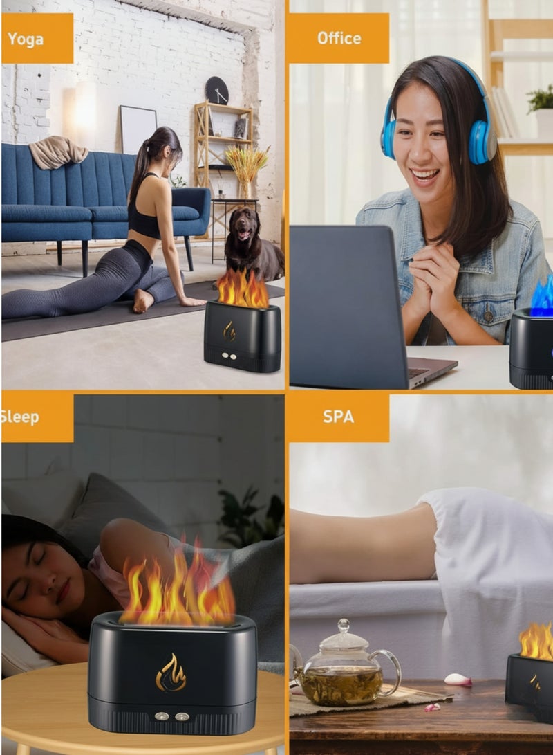 vexa pro Flame Aroma Diffuser 200ml | Essential Oil Humidifier with Flame Light, USB Powered, Auto Shut-Off - Image 3