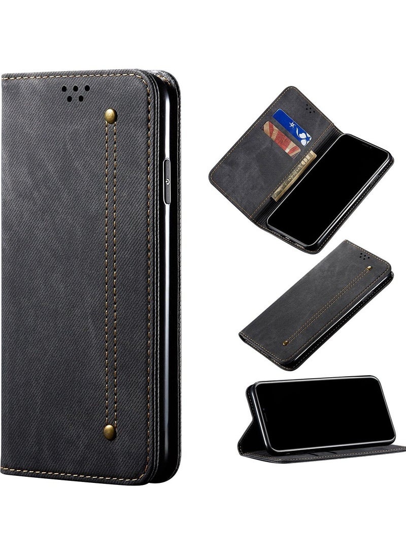 AROAQ Suitable for Samsung Mobile Phone Case A14 Denim Pattern Protective Leather Case - Image 2