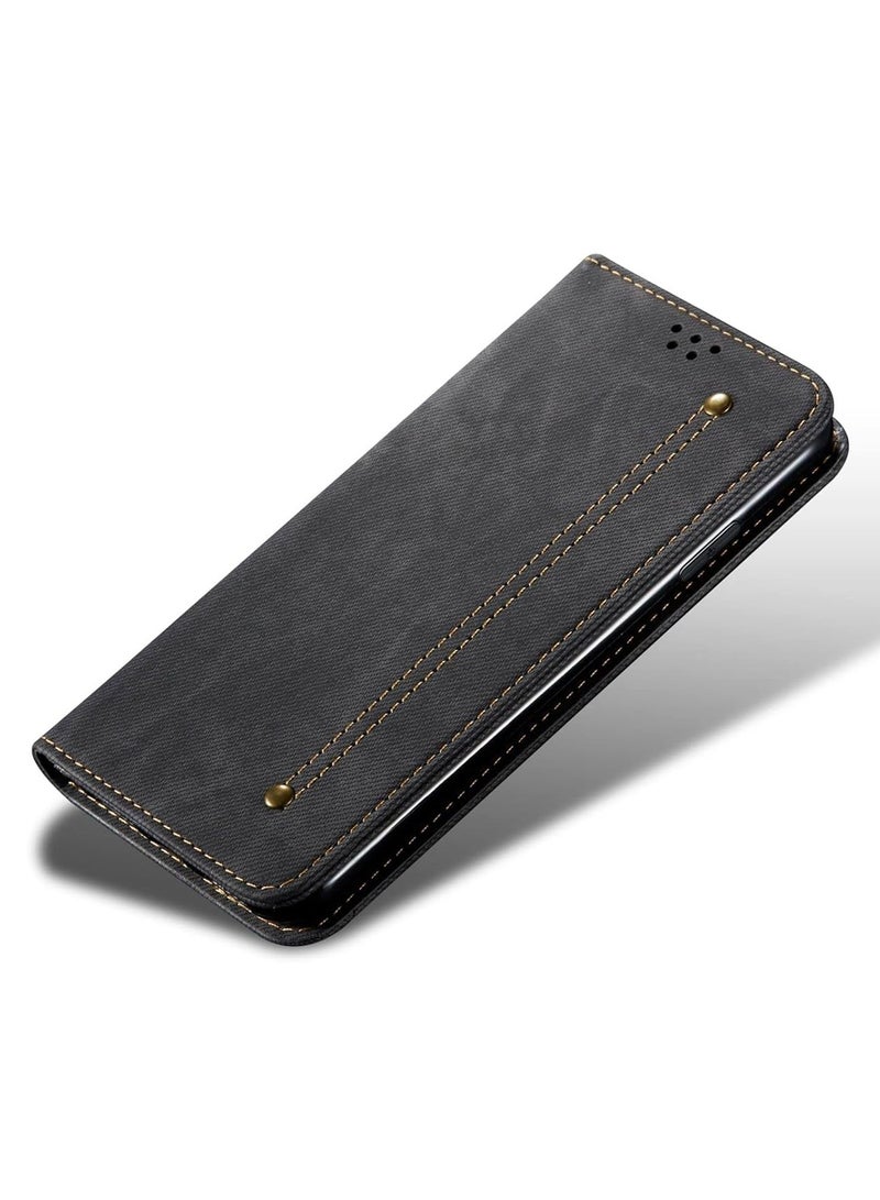 AROAQ Suitable for Samsung Mobile Phone Case A14 Denim Pattern Protective Leather Case - Image 4