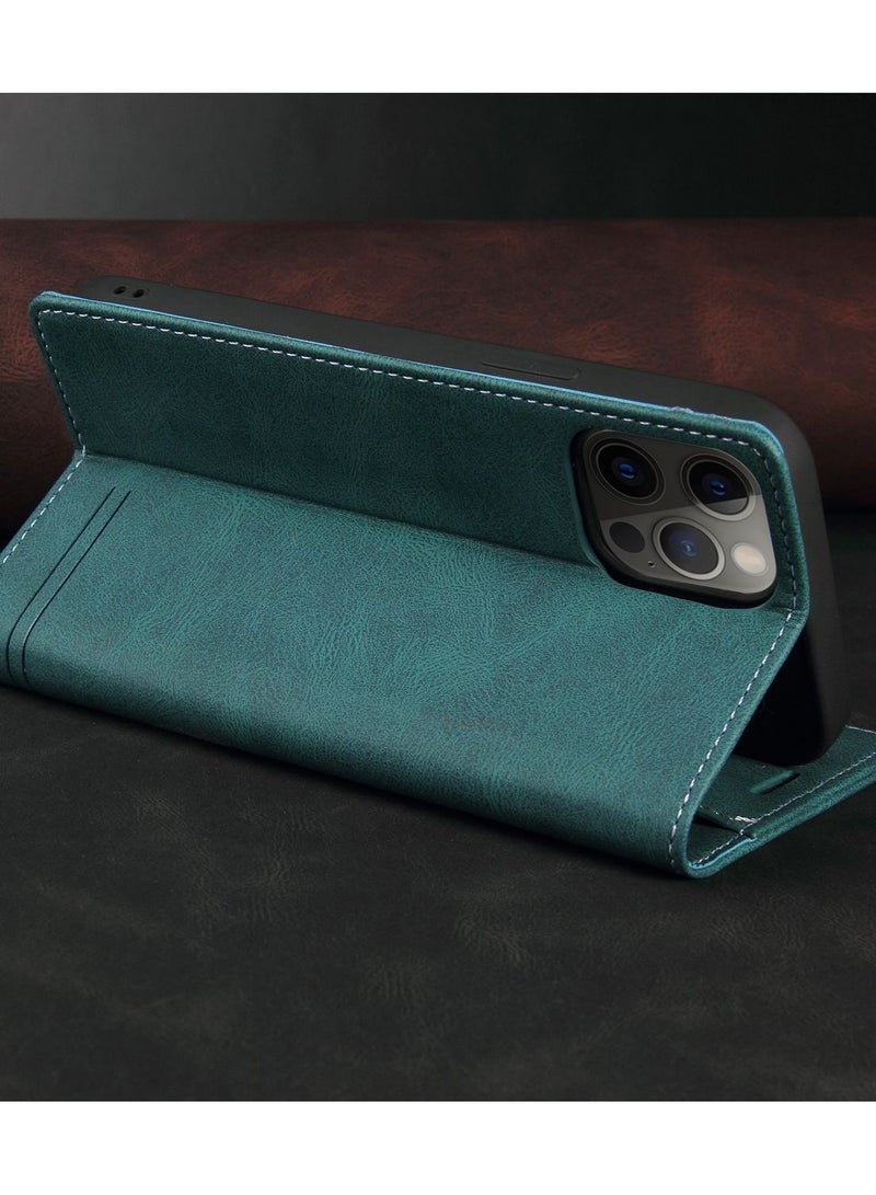 Suteni Flip Cover Leather Protective Hidden Card Slots Phone Case for iPhone - Image 3