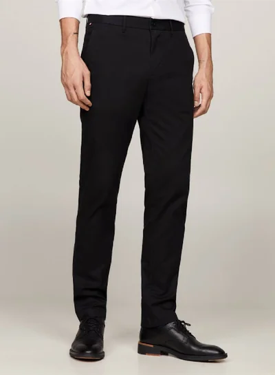 TOMMY HILFIGER Men's 1985 Collection Denton Straight Pima Chinos -  Stretch Pima cotton, Black