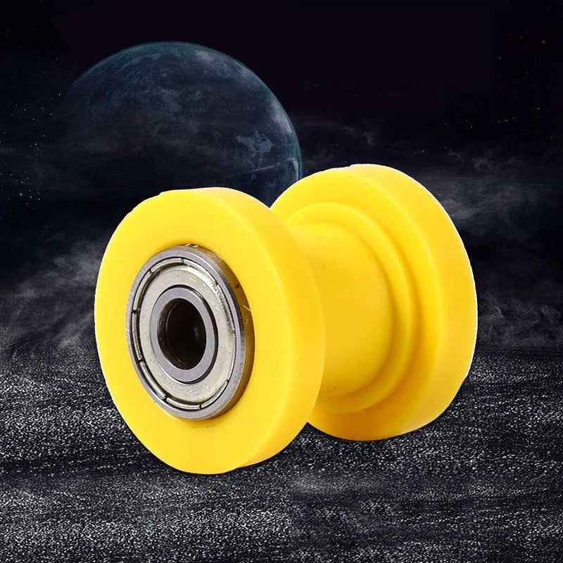 woobles 8mm Drive Chain Roller, Chain Roller Tensioner Guide Wheel Chinese Dirtbike Pit Bike(Yellow) Yellow - Image 2