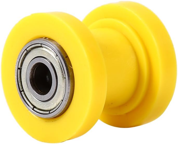 woobles 8mm Drive Chain Roller, Chain Roller Tensioner Guide Wheel Chinese Dirtbike Pit Bike(Yellow) Yellow - Image 1