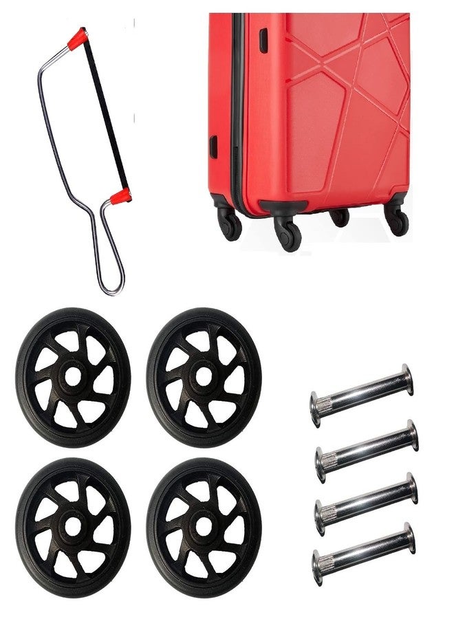 Tumery Luggage Wheels For All Branded Suitcase Only for Replacement and Repair Travel Trolley Bag Suitcases Rubber Wheels for Luggage Parts (5 cm (4 Pcs+ 1 Cutter)) - Image 1