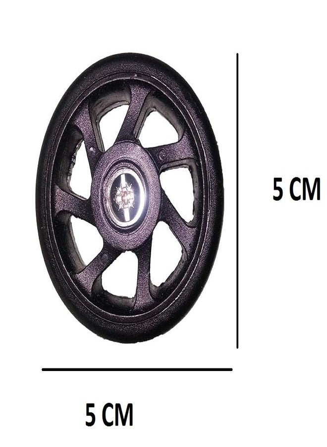 Tumery Luggage Wheels For All Branded Suitcase Only for Replacement and Repair Travel Trolley Bag Suitcases Rubber Wheels for Luggage Parts (5 cm (4 Pcs+ 1 Cutter)) - Image 2