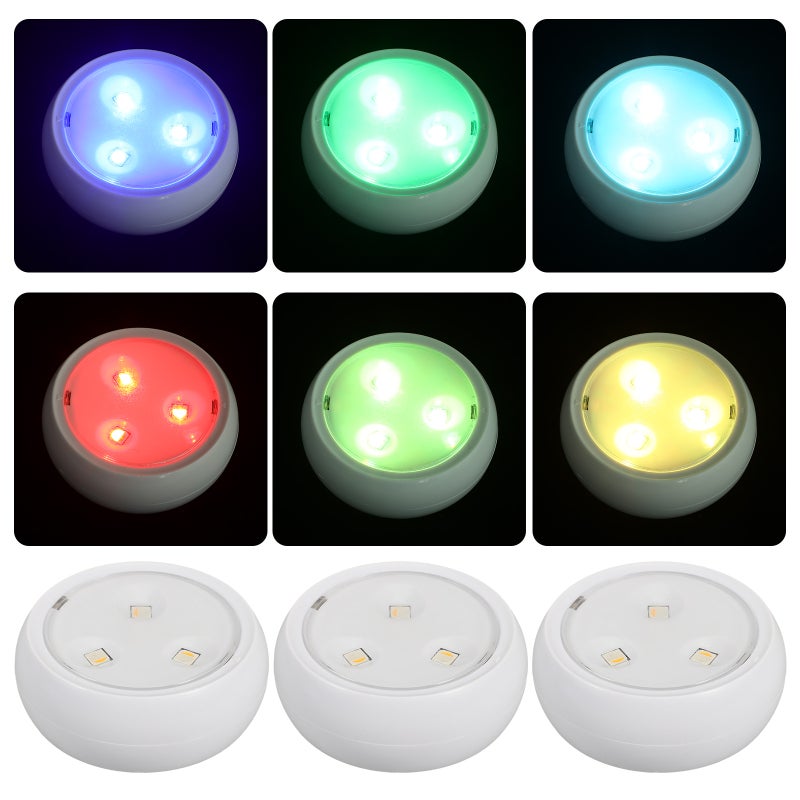 1 Set of Closet Light Under Cabinet Lamp Pressing Lamp Night Lamp for Kitchen - Image 3