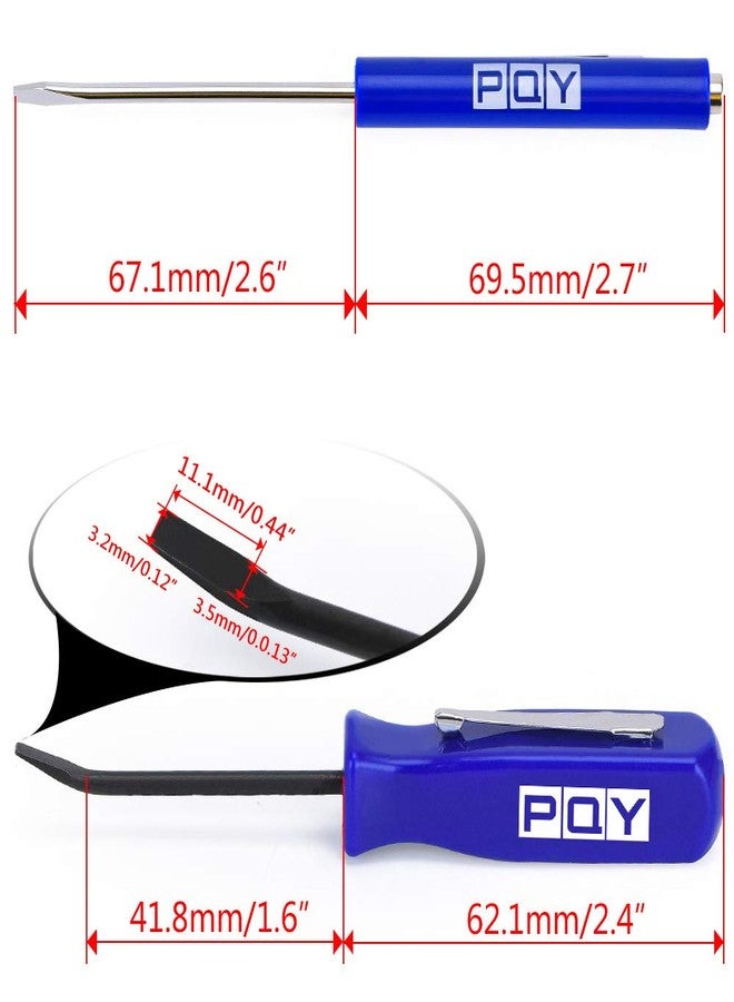 PQY Pocket Magnetic Screwdriver Slotted Head With Magnet Top + Mini Pry Bar Set Blue - Image 5