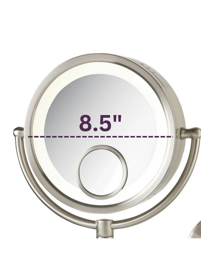 جيردون مرآة مكياج مثبتة على الحائط بإضاءة Hl8515N مع طلاء نيكل تكبير 7X و15X 8.5 - Image 3