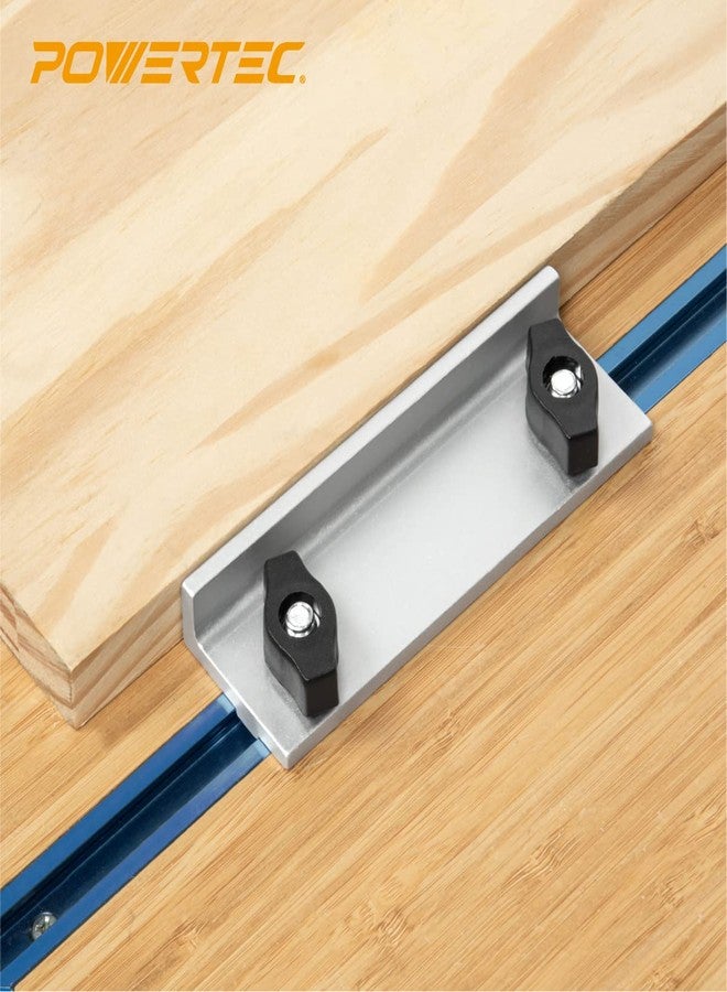 POWERTEC 71696 4-59/64" Universal Long Stop Kit, T Track Stop Block for T-Track Woodworking, Sanding, and Routing, 2PK - Image 5