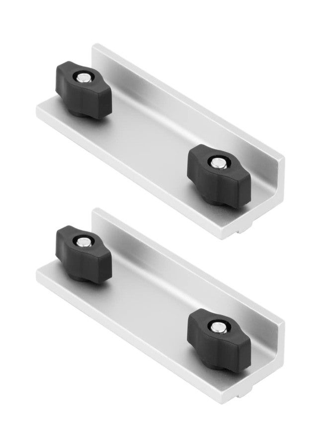 POWERTEC 71696 4-59/64" Universal Long Stop Kit, T Track Stop Block for T-Track Woodworking, Sanding, and Routing, 2PK - Image 1