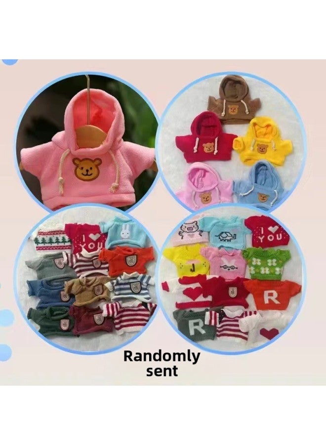 [only Sell Clothes] Internet Celebrity 30cm Jointed Bear Plush Doll Doll Replacement Clothes Teddy Bear Jumpsuit-Color:30cm Random Sweater-Height:30cm - Image 1