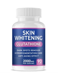 Glutathione Whitening Pills - 90 Capsules 2000mg Glutathione - Effective Skin Lightening Supplement - Dark Spots, Melasma & Acne Scar Remover, Hyperpigmentation Treatment - Anti-Aging Antioxidant