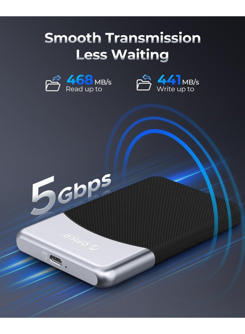 Orico ORICO 512GB External SSD with 2 in 1 USB C Cable, Portable Solid State Drive USB 3.2 Gen 1 Up to 460MB/s, Dust and Drop Resistance, Reliable Storage for USB-C Smartphone, PC, Tablet, Labtop - M25PRO - Image 2