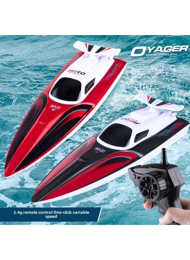 PuB Remote Control Speedboat Super Large High Speed Remote Control Boat Children Charging Ship Electric Boat Boy Toy Boat Model-Color:Battle Red [fast 50km + Water Off Sensor + Free Display Stand]-Specifications:3 Rechargeable Lithium Batteries [180 Minutes Of Battery Life + Replacement Warranty]  - Image 4