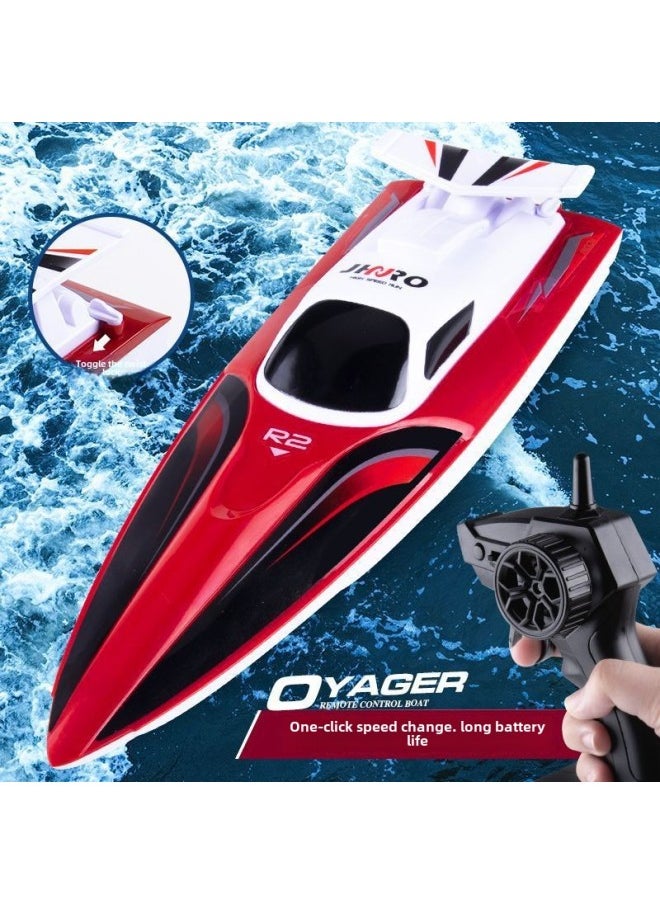 PuB Remote Control Speedboat Super Large High Speed Remote Control Boat Children Charging Ship Electric Boat Boy Toy Boat Model-Color:Battle Red [fast 50km + Water Off Sensor + Free Display Stand]-Specifications:3 Rechargeable Lithium Batteries [180 Minutes Of Battery Life + Replacement Warranty]  - Image 5